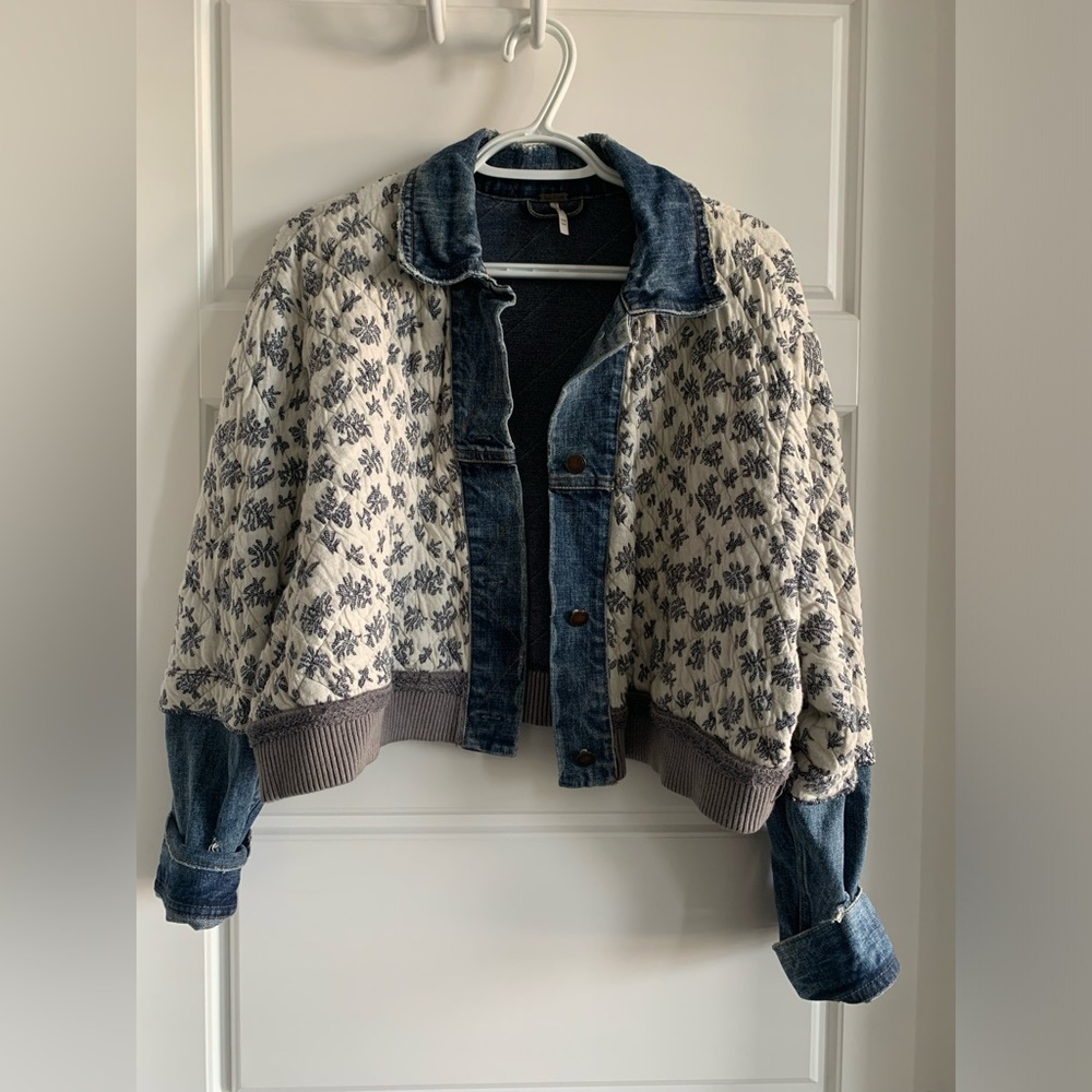 Free People Ditsy Denim Jacket XS/S
